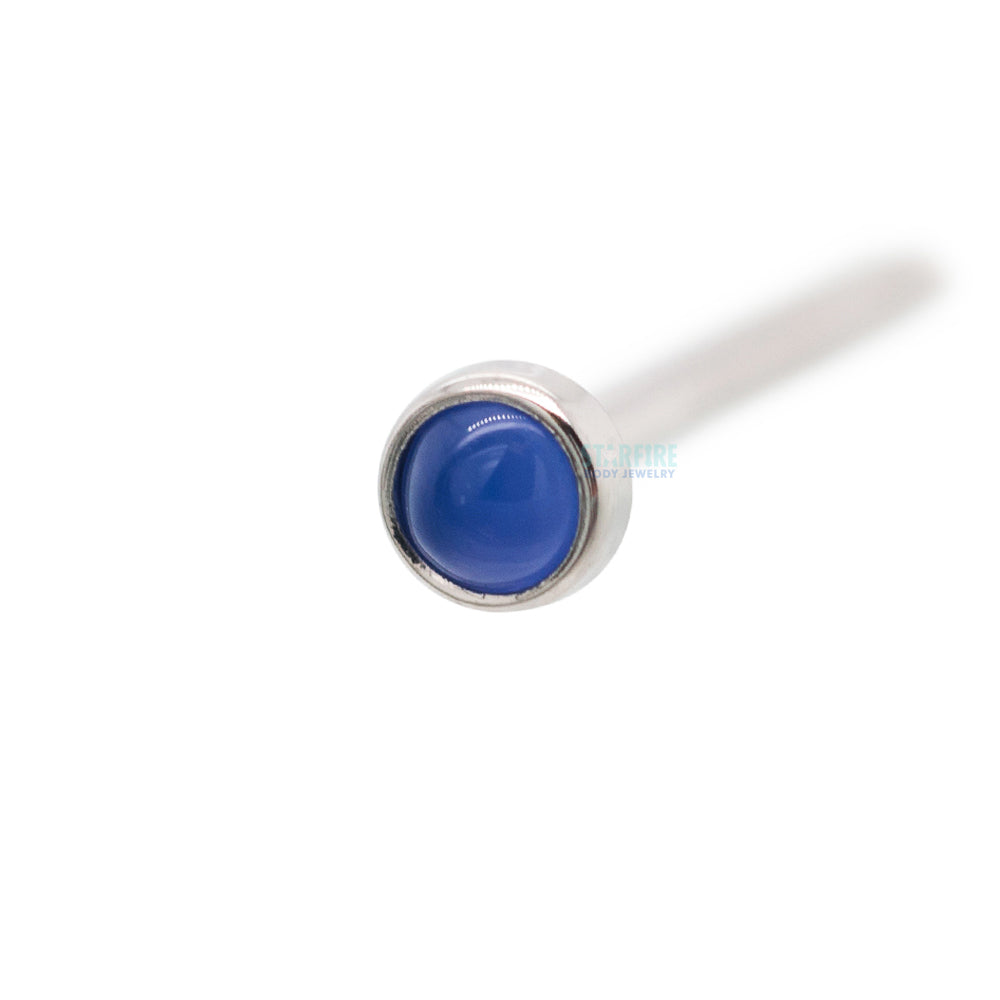 Demi Bezel-set Natural Stone Nostril Screw