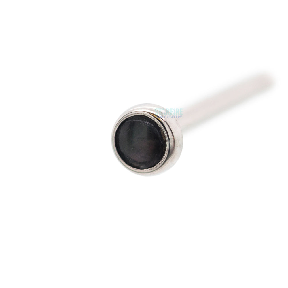Demi Bezel-set Natural Stone Nostril Screw
