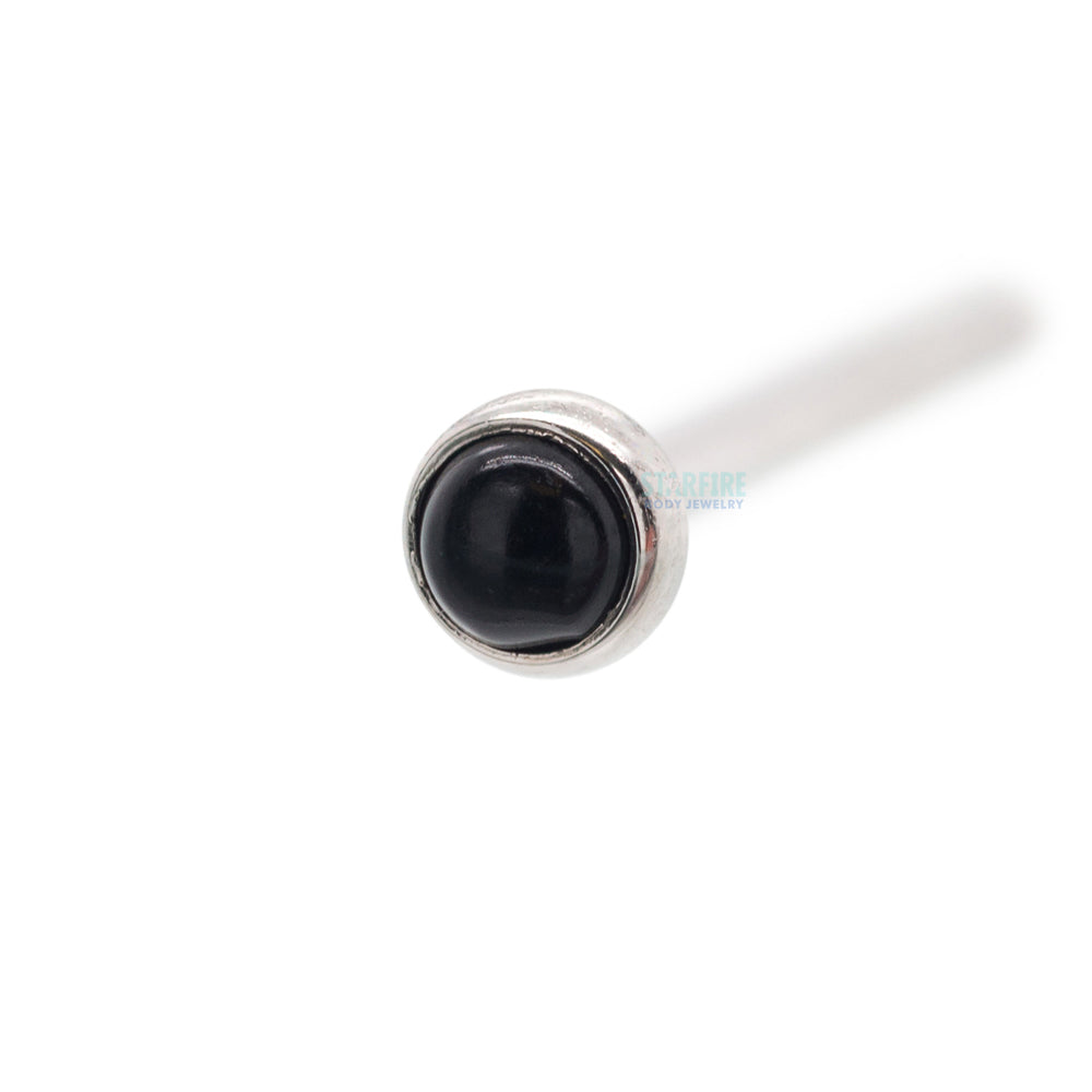 Demi Bezel-set Natural Stone Nostril Screw