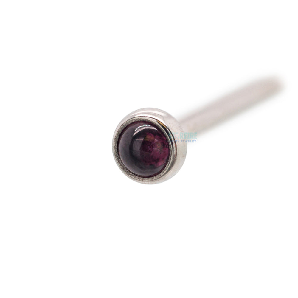 Demi Bezel-set Natural Stone Nostril Screw