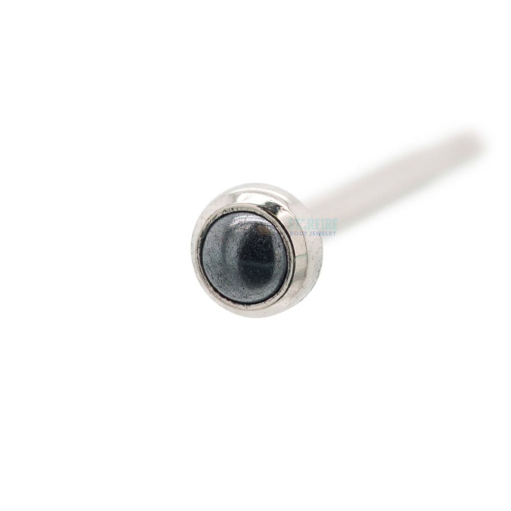 Demi Bezel-set Natural Stone Nostril Screw