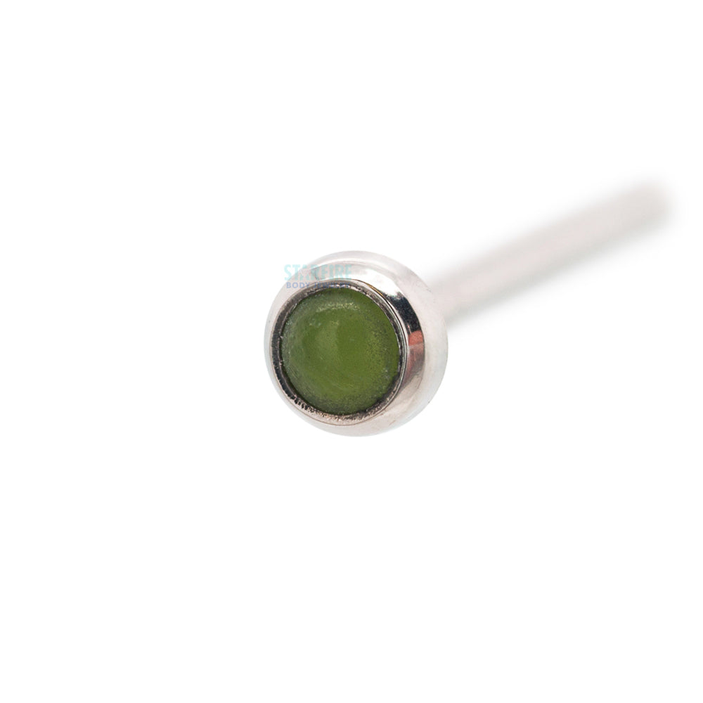 Demi Bezel-set Natural Stone Nostril Screw