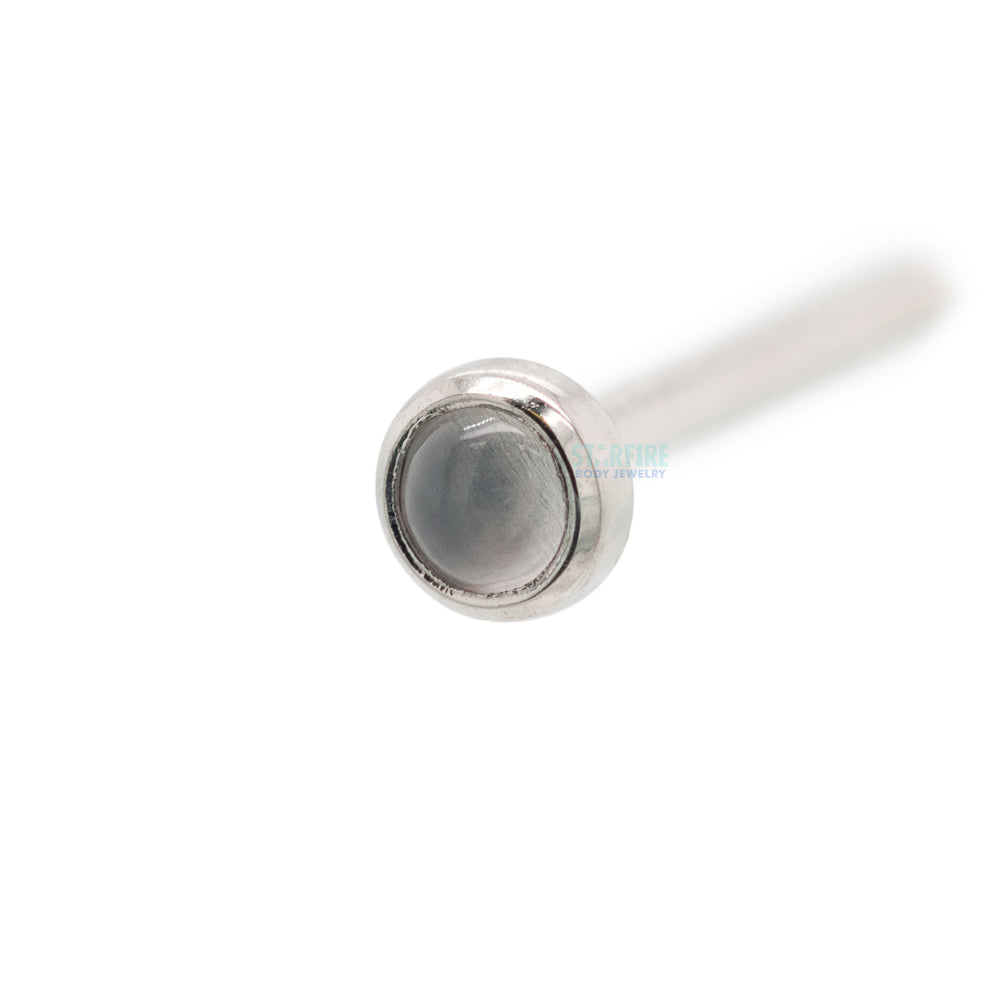 Demi Bezel-set Natural Stone Nostril Screw
