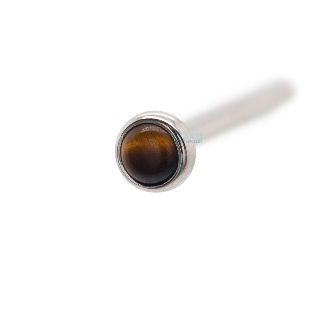 Demi Bezel-set Natural Stone Nostril Screw