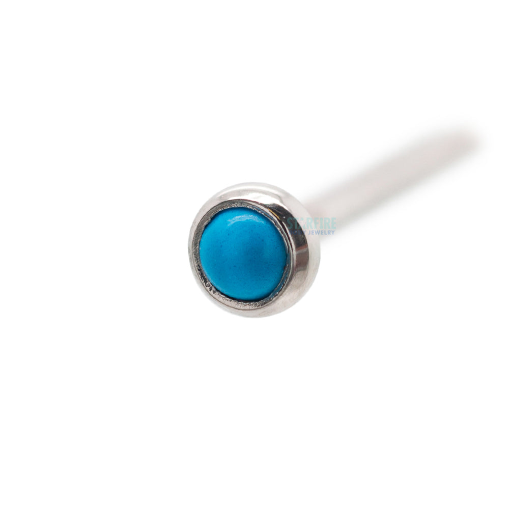 Demi Bezel-set Natural Stone Nostril Screw