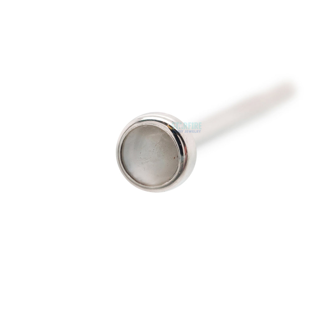 Demi Bezel-set Natural Stone Nostril Screw