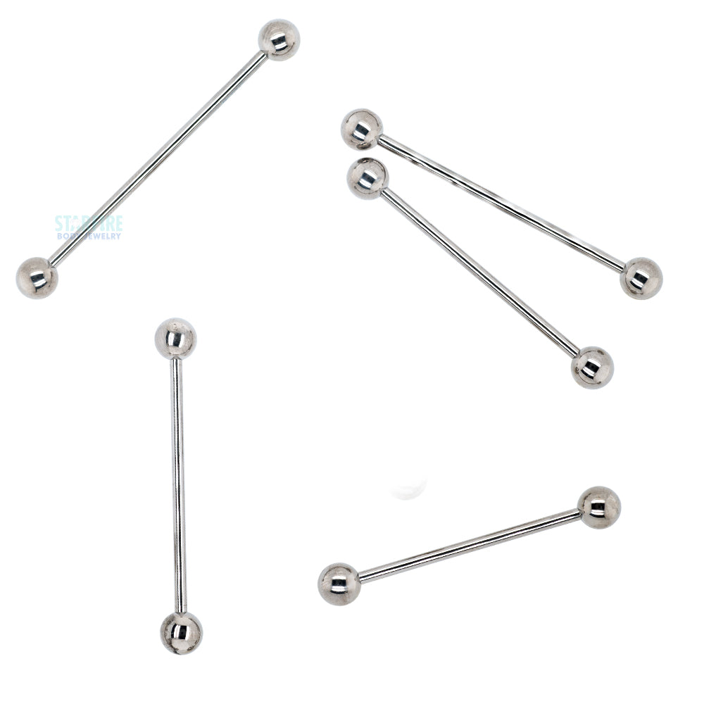 Titanium Straight Barbell - 14 ga.