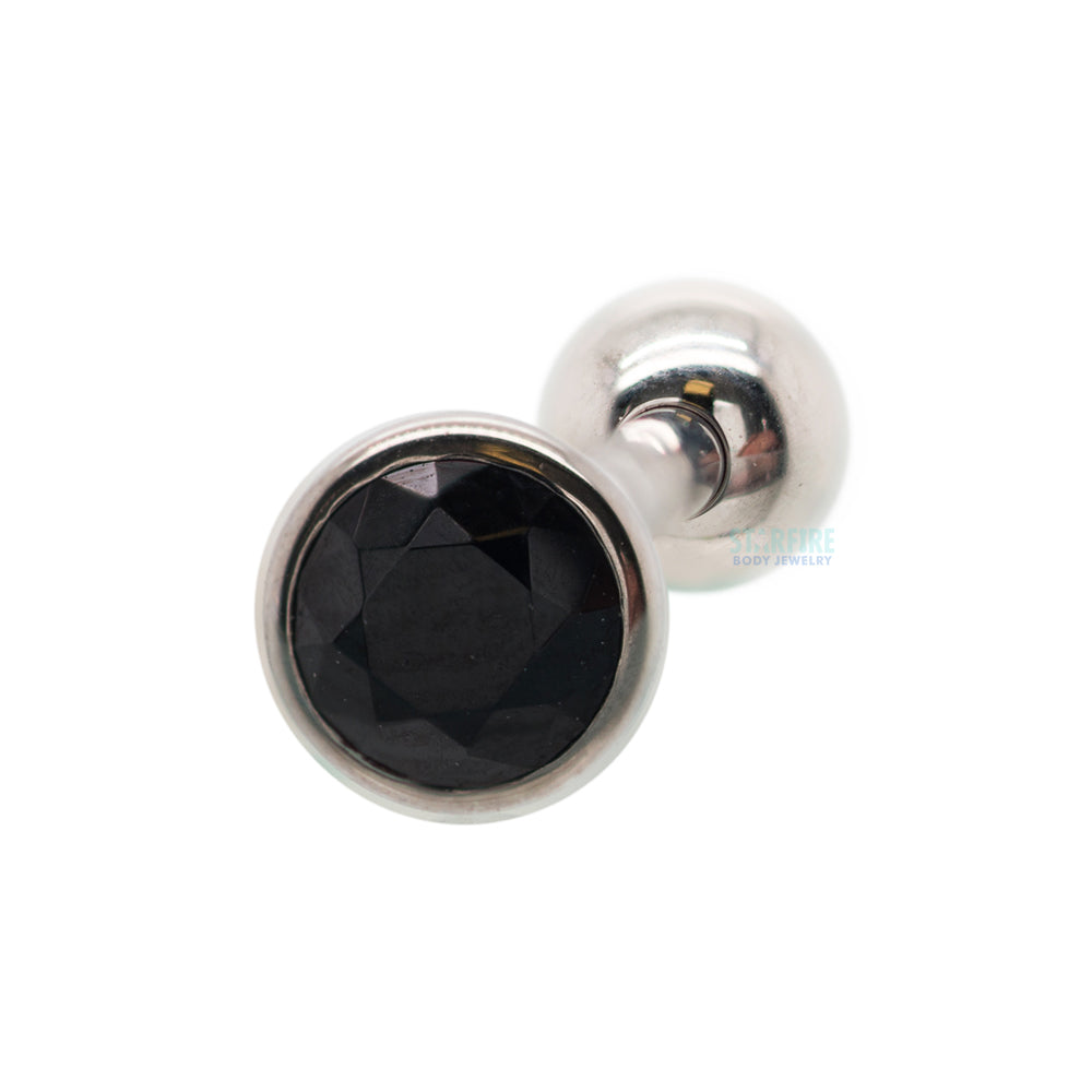 Low Profile Faceted Gem Tongue Barbell