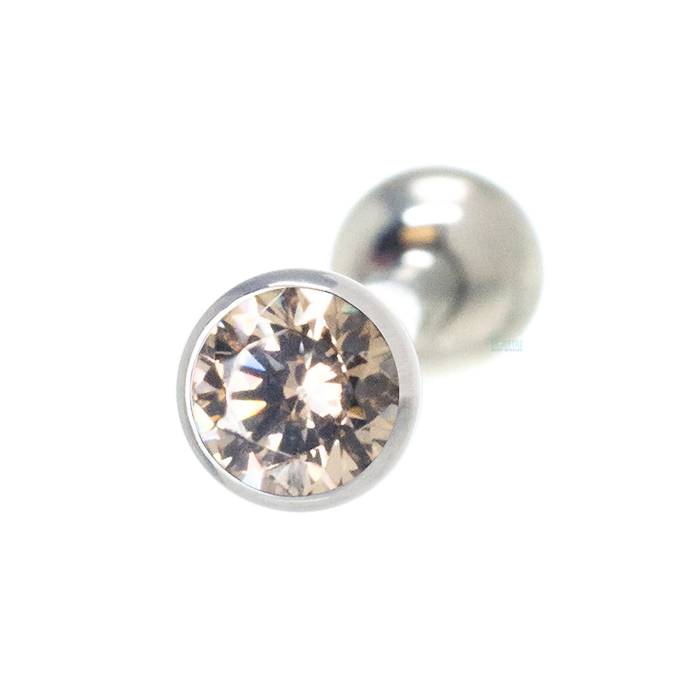 Low Profile Faceted Gem Tongue Barbell