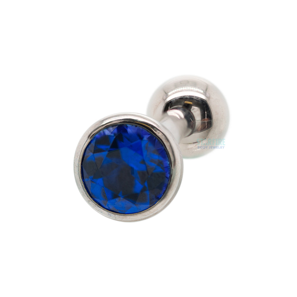 Low Profile Faceted Gem Tongue Barbell
