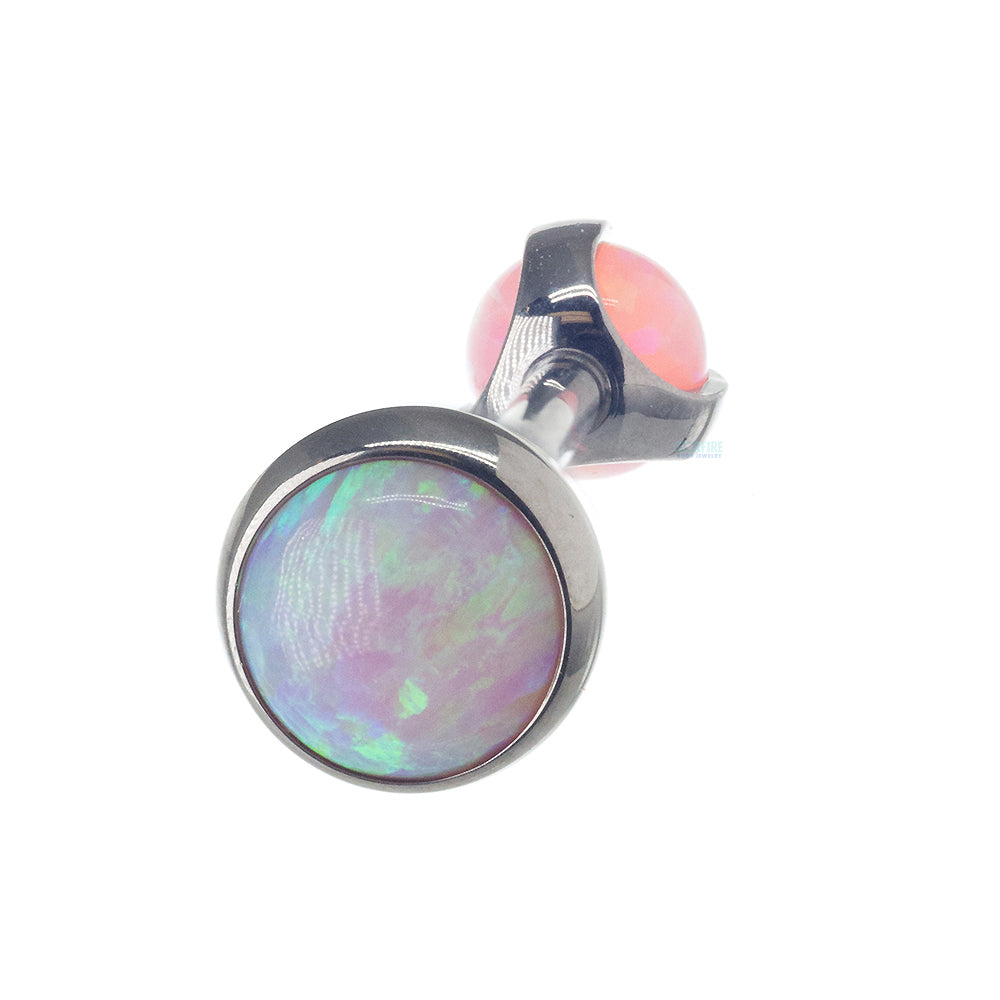 Opal Cabochon & Ball in Prong's Tongue Barbell