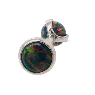 Opal Cabochon & Ball in Prong's Tongue Barbell