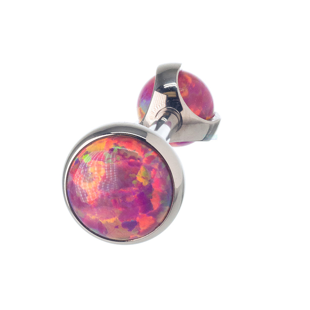 Opal Cabochon & Ball in Prong's Tongue Barbell