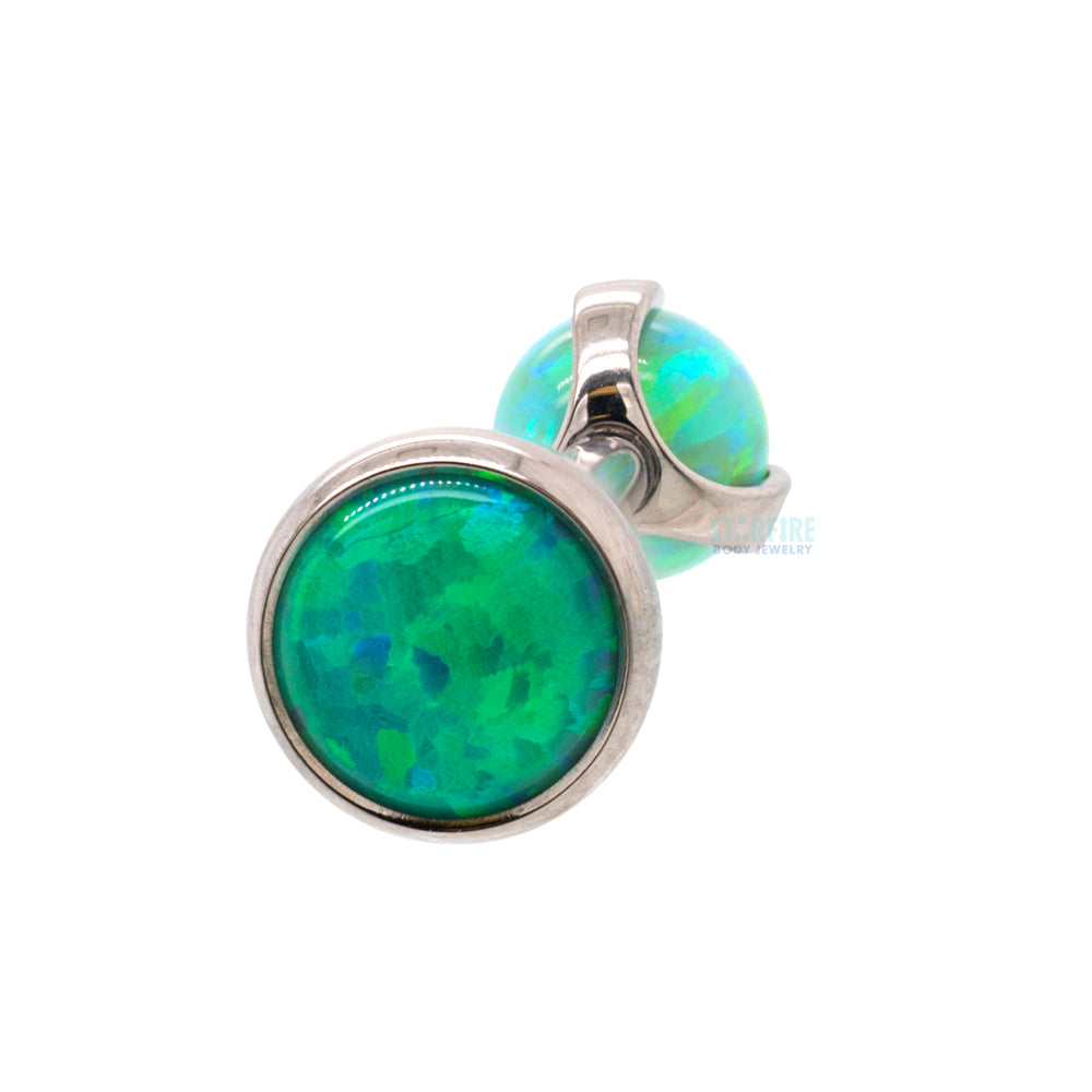 Opal Cabochon & Ball in Prong's Tongue Barbell
