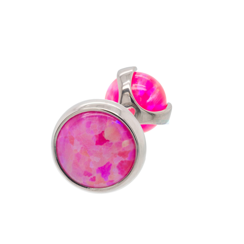 Opal Cabochon & Ball in Prong's Tongue Barbell