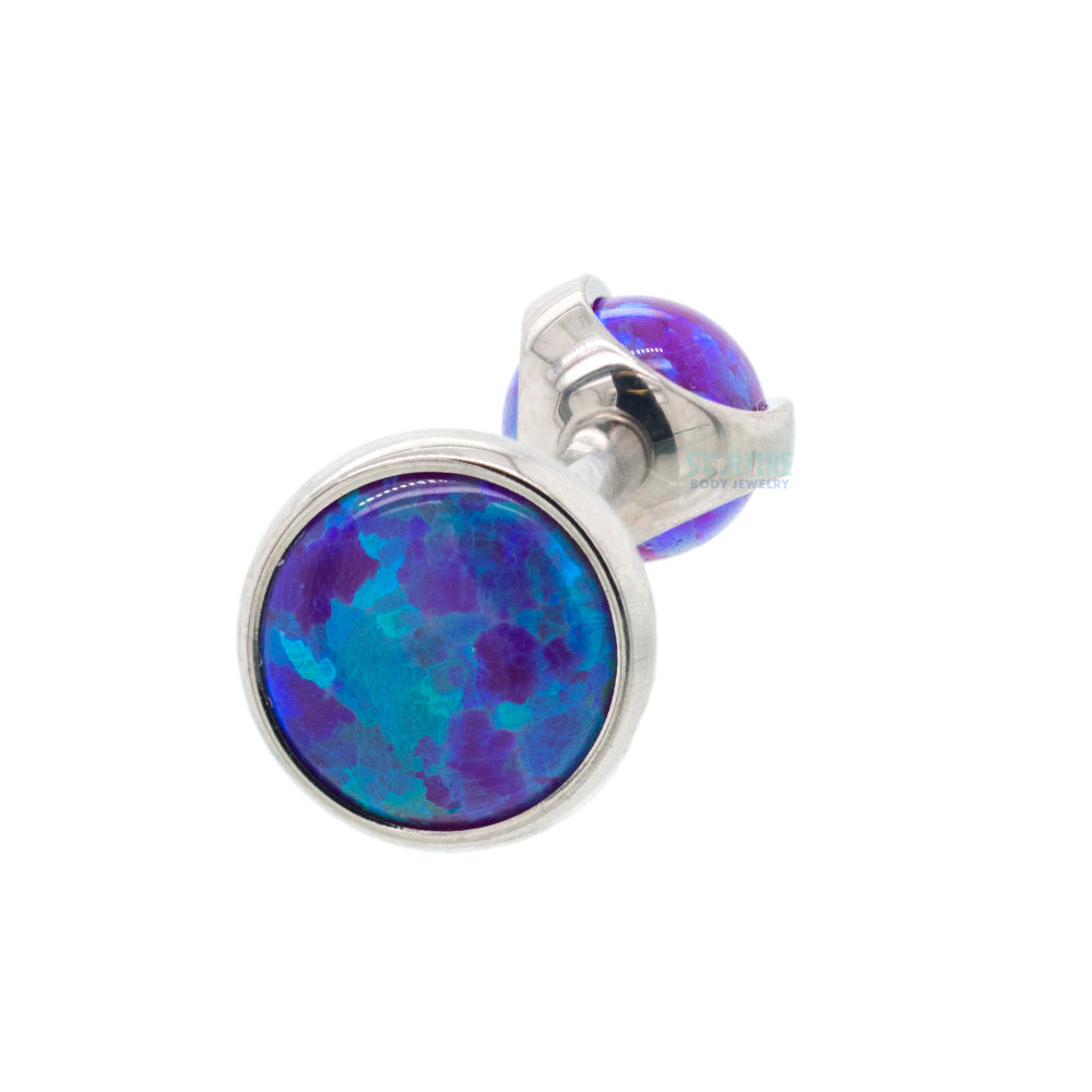 Opal Cabochon & Ball in Prong's Tongue Barbell