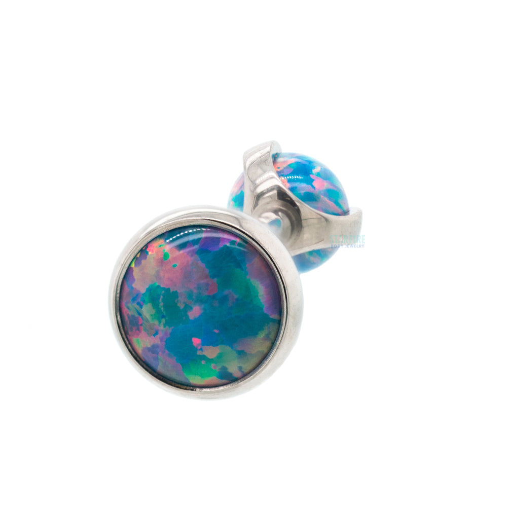 Opal Cabochon & Ball in Prong's Tongue Barbell