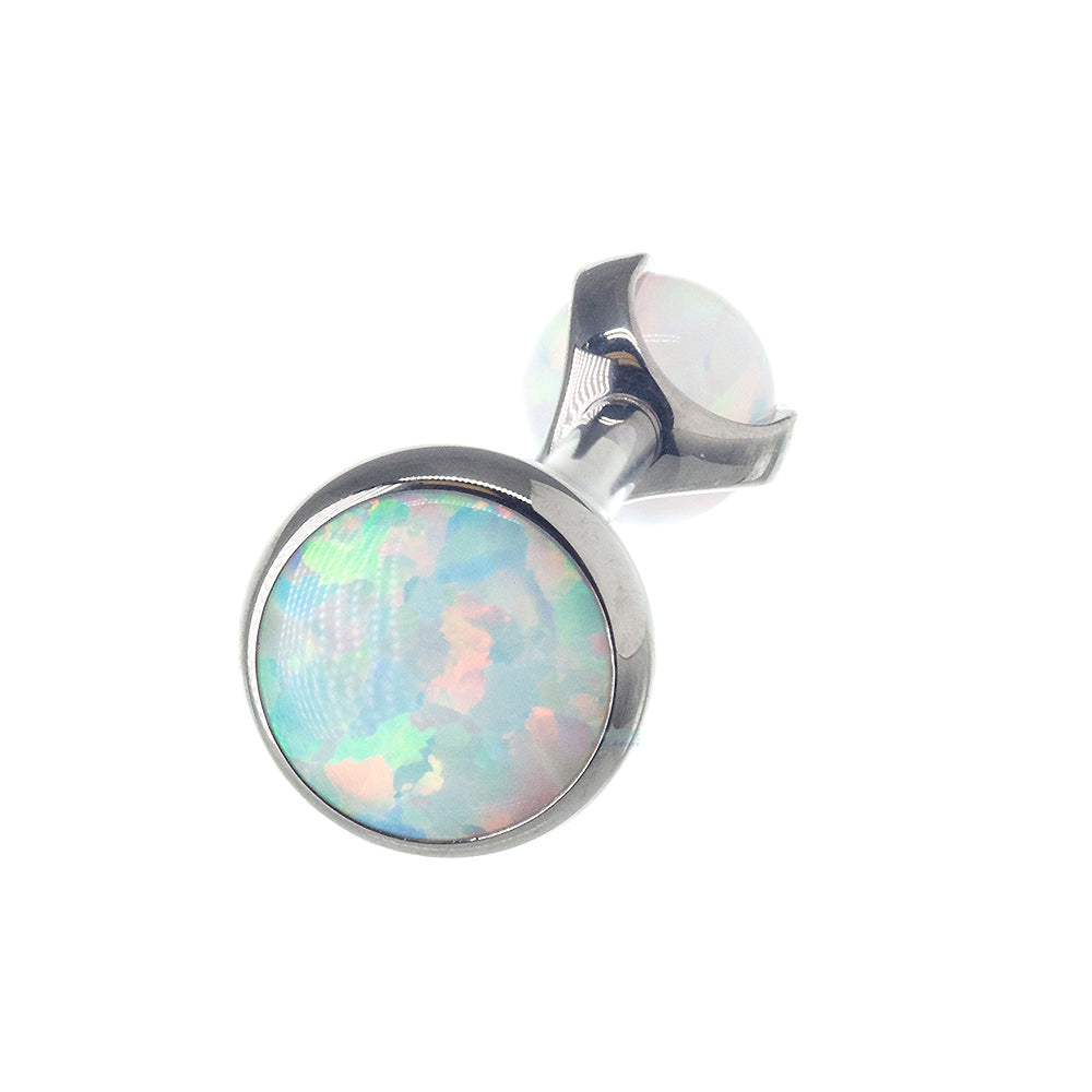 Opal Cabochon & Ball in Prong's Tongue Barbell