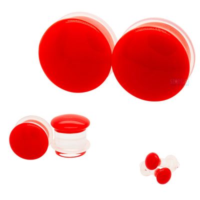 Glass Color Front Plugs - Poppy