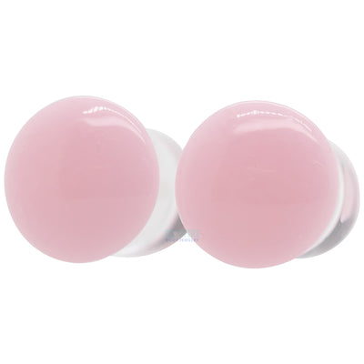 Glass Color Front Plugs - Cotton Candy