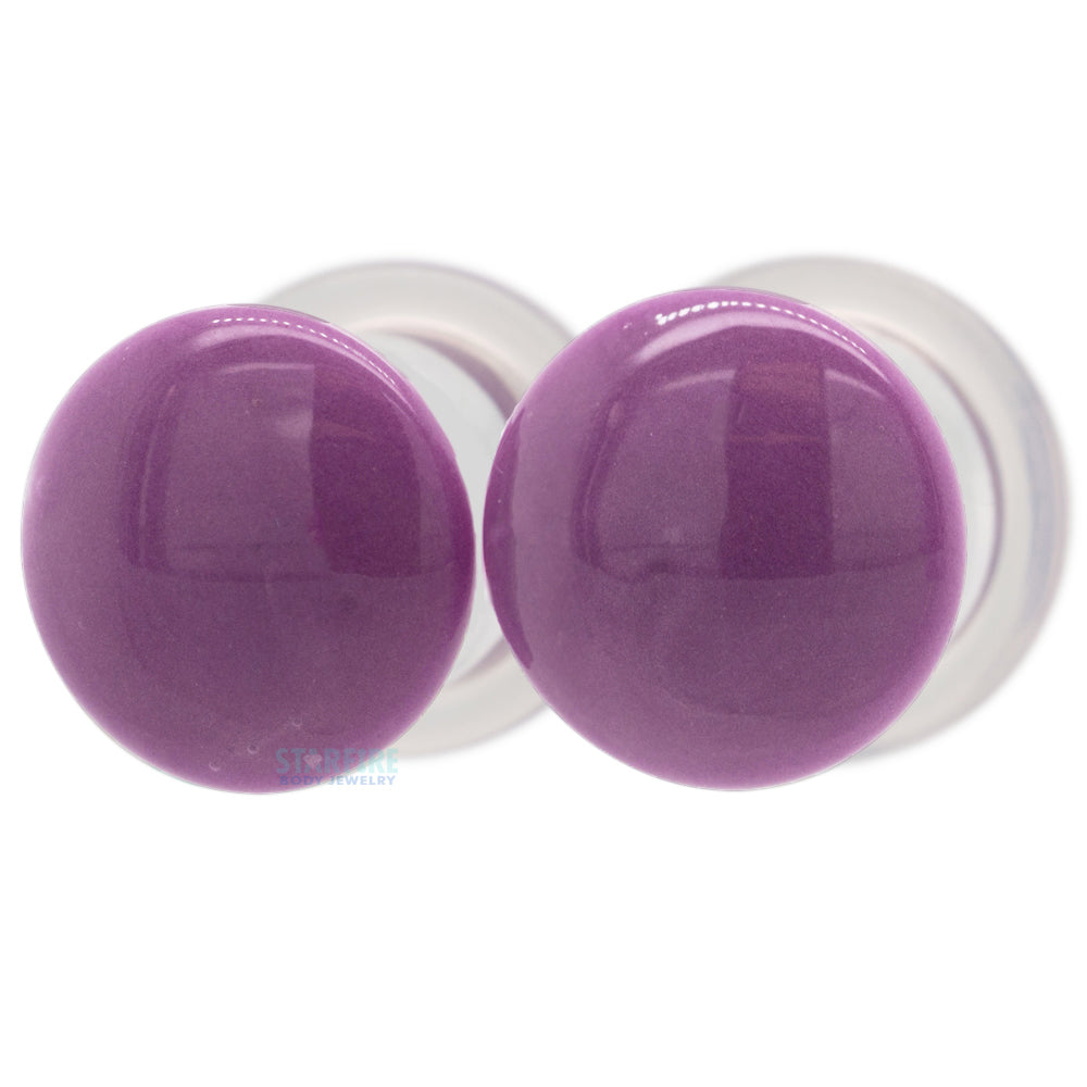 Glass Color Front Plugs - Grape