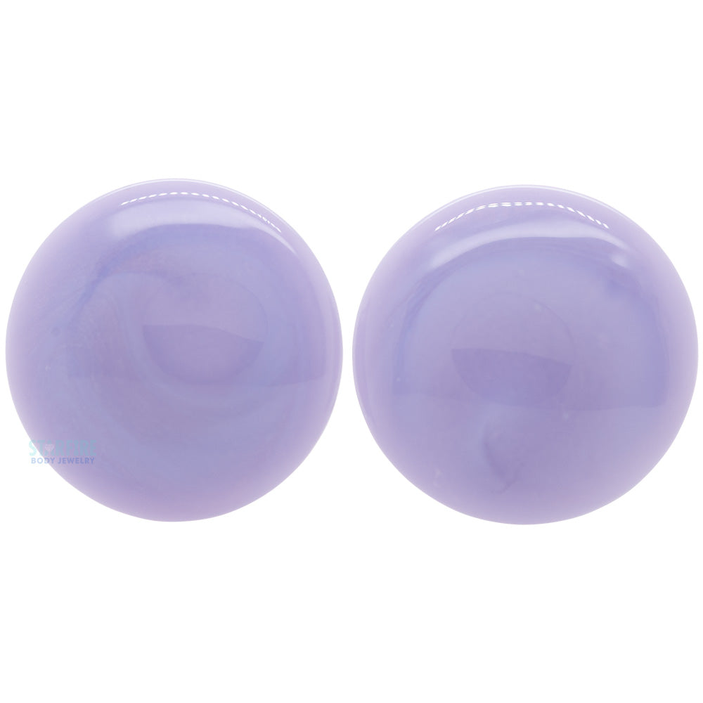 Glass Color Front Plugs - Lilac