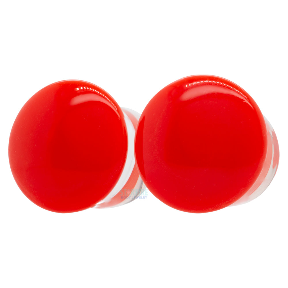 Glass Color Front Plugs - Poppy