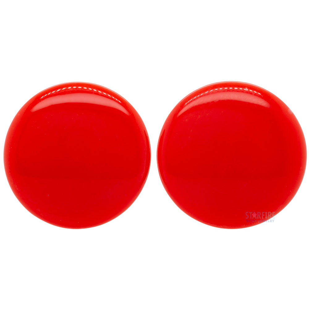 Glass Color Front Plugs - Poppy