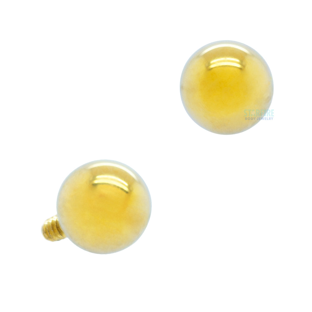 Titanium Threaded Ball - YE – Yellow