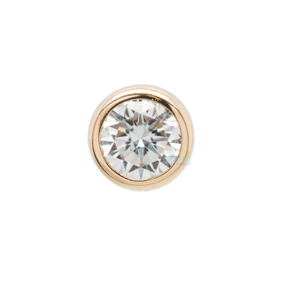 Bezel-Set Threaded End in Gold with DIAMOND