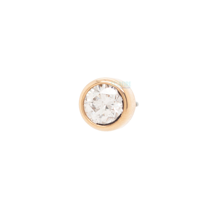 threadless: Bezel-Set Pin in Gold & Platinum with White Diamond
