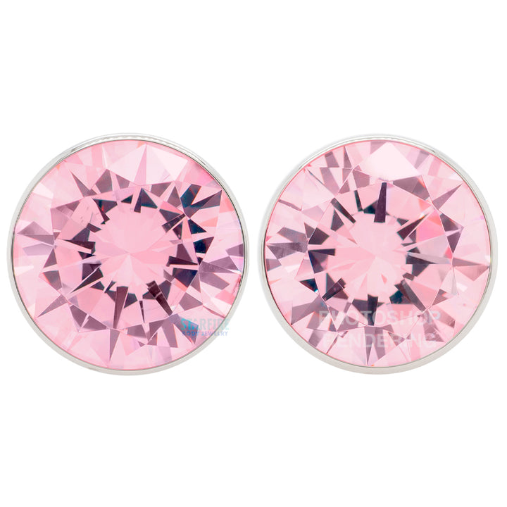Single Gem BIG BLING Plugs ( Eyelets ) with Brilliant-Cut Gem - Primrose