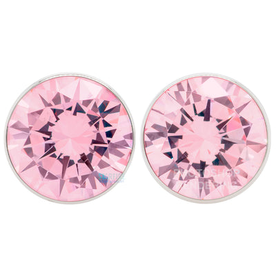 Single Gem BIG BLING Plugs ( Eyelets ) with Brilliant-Cut Gem - Primrose