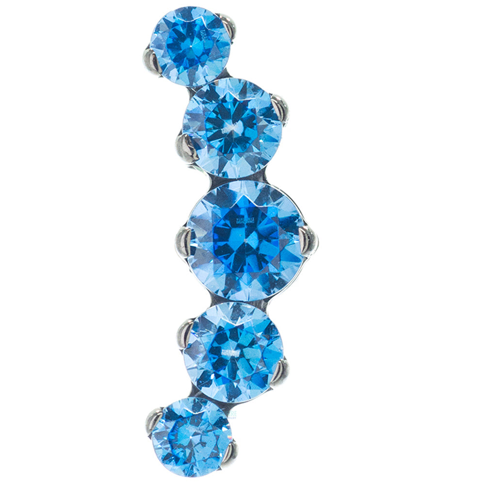 "Prium" Faceted Gem Cluster Threaded End