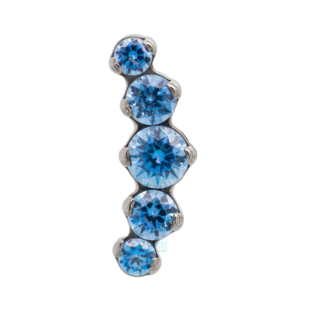 "Prium" Faceted Gem Cluster Threaded End