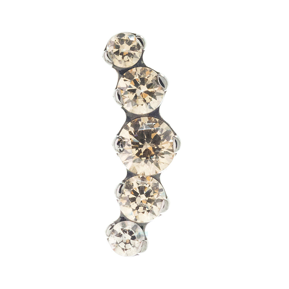 "Prium" Faceted Gem Cluster Threaded End