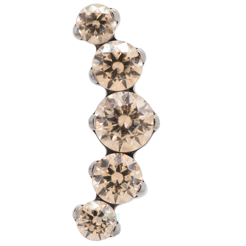 "Prium" Faceted Gem Cluster Threaded End