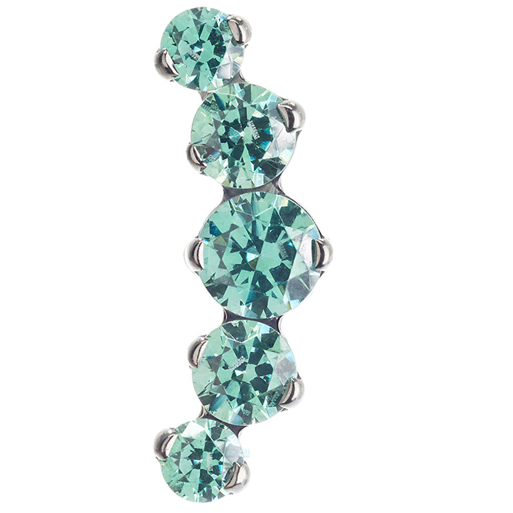 "Prium" Faceted Gem Cluster Threaded End