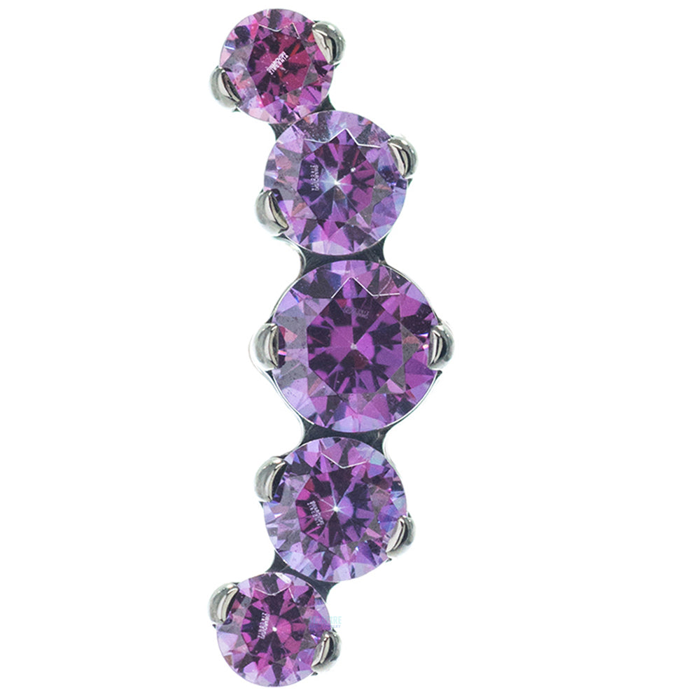 "Prium" Faceted Gem Cluster Threaded End