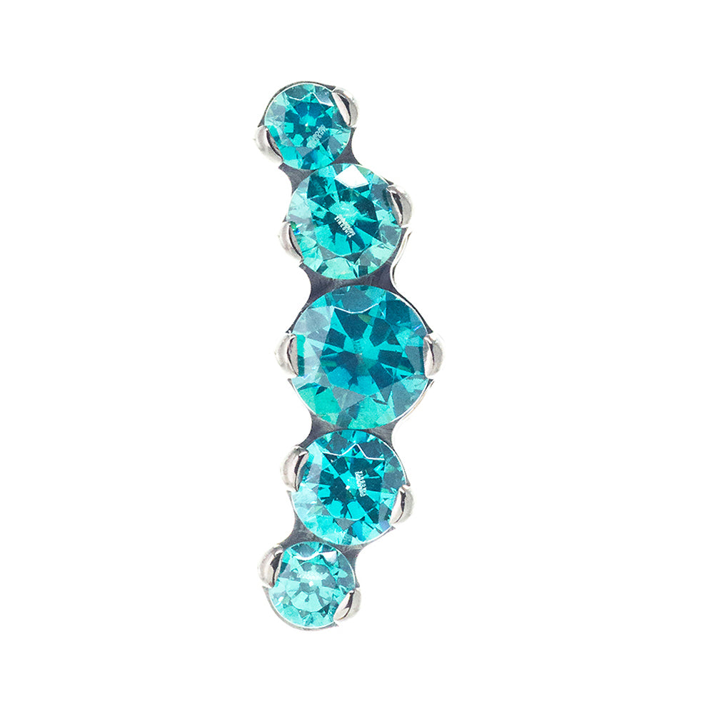 "Prium" Faceted Gem Cluster Threaded End