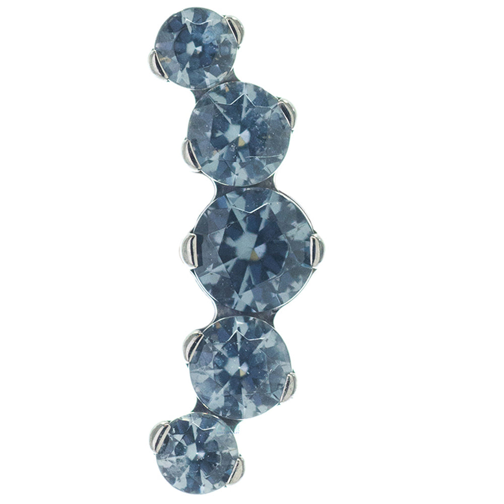 "Prium" Faceted Gem Cluster Threaded End