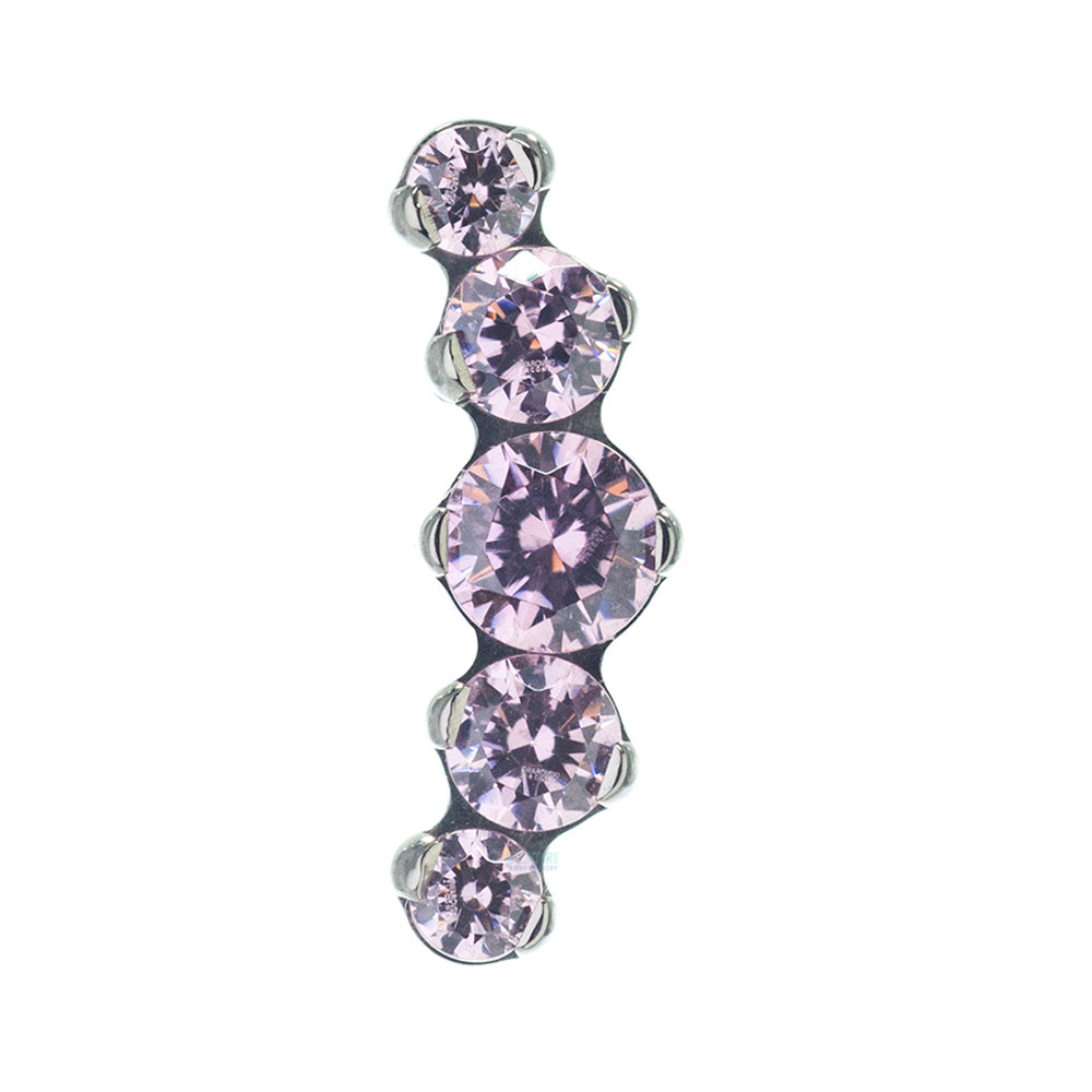 "Prium" Faceted Gem Cluster Threaded End