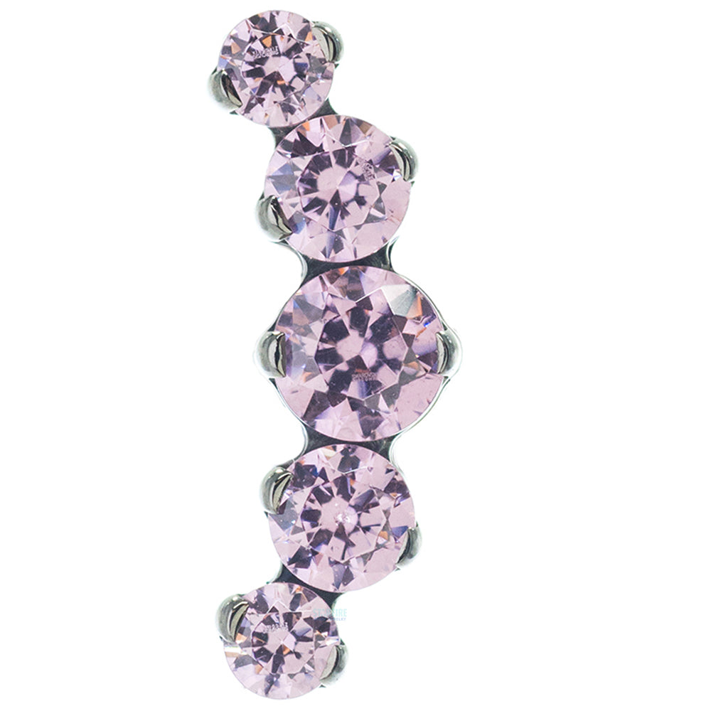 "Prium" Faceted Gem Cluster Threaded End