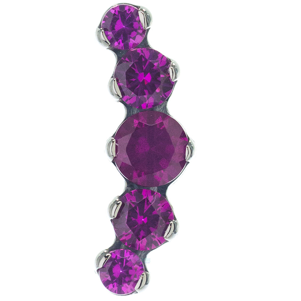 "Prium" Faceted Gem Cluster Threaded End