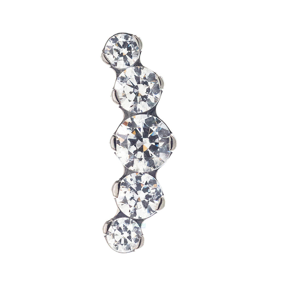 "Prium" Faceted Gem Cluster Threaded End