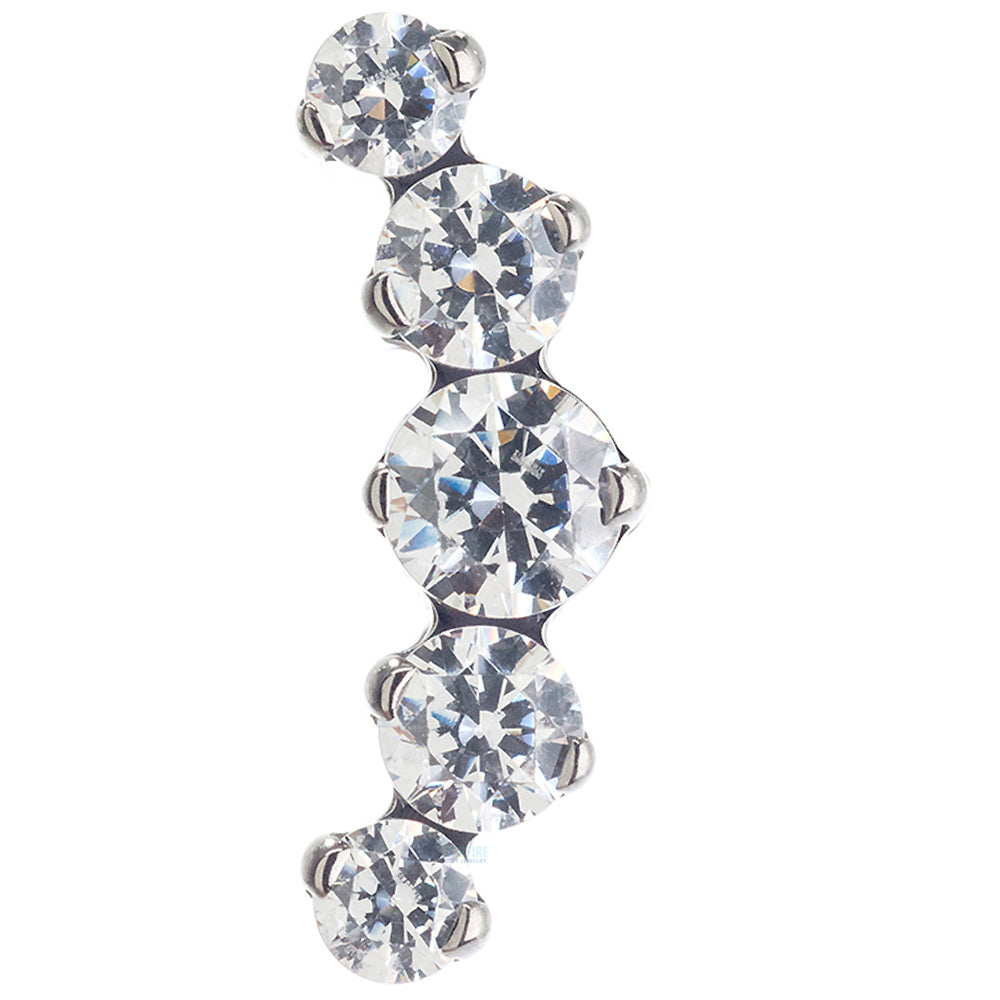 "Prium" Faceted Gem Cluster Threaded End