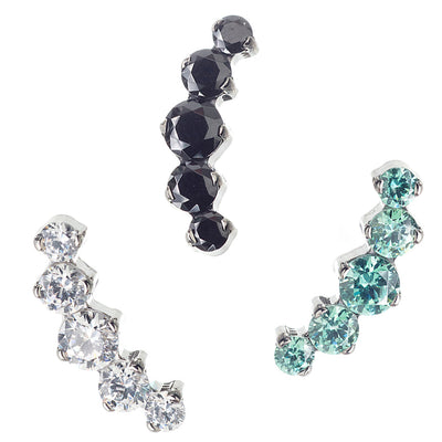 "Prium" Faceted Gem Cluster Threaded End