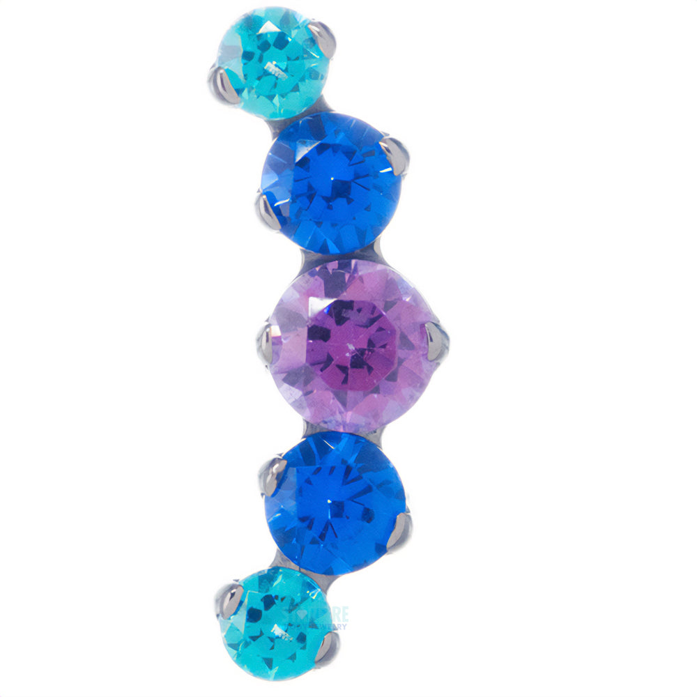 "Prium" Faceted Gem Cluster Threaded End - custom color combos