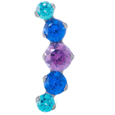 "Prium" Faceted Gem Cluster Threaded End - custom color combos