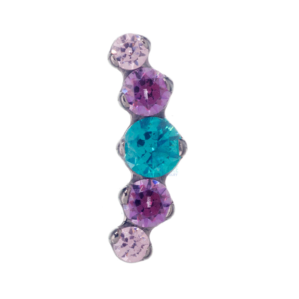 "Prium" Faceted Gem Cluster Threaded End - custom color combos